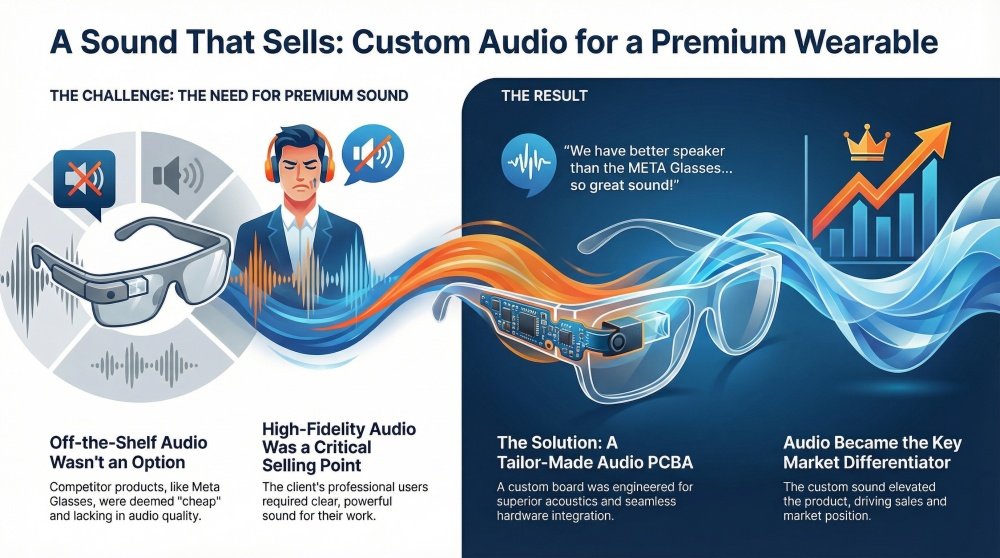 case study, custom audio for a premium wearable