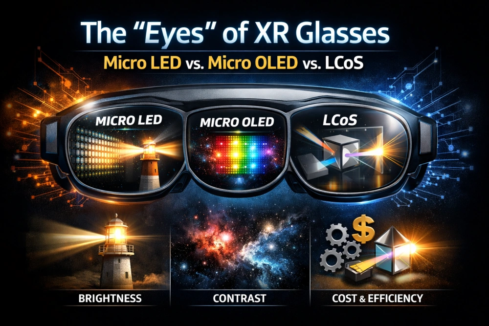 The “Eyes” of XR Glasses: A Clear Comparison of Micro LED, Micro OLED, and LCoS