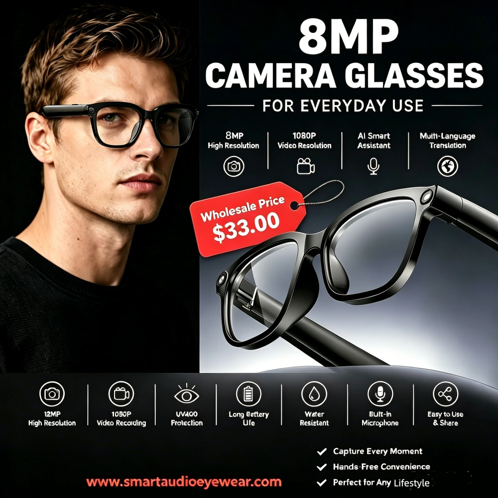 8MP camera glasses