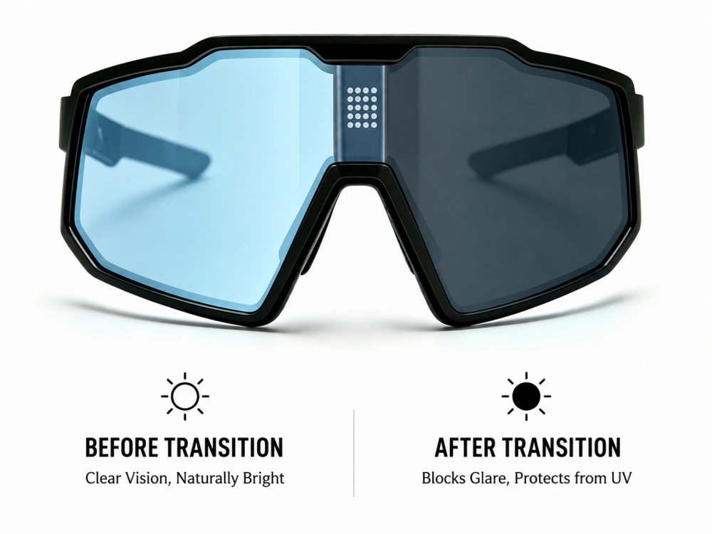 adaptive glasses transition